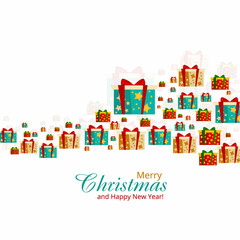 Fototapeta premium christmas decorative colorful gift box celebration background