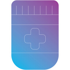 Medical Pill Bottle Icon With A Plus Sign In A Gradient Purple Blue Background With A Transparent Background Design For Healthcare And Pharmacy Concepts