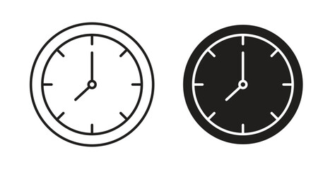 Clock seven icon. filled flat sign for mobile concept and web design