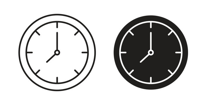 Clock seven icon. filled flat sign for mobile concept and web design
