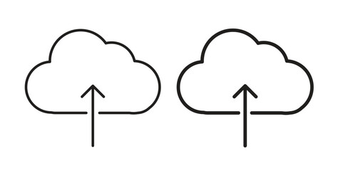 Cloud upload icon. filled flat sign for mobile concept and web design