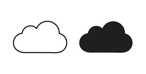 Clouds icon. filled flat sign for mobile concept and web design