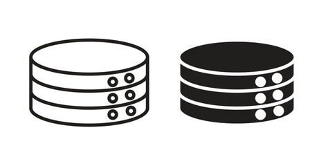 Database icon. filled flat sign for mobile concept and web design