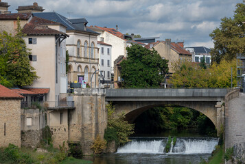 The charming town of Mont-de-Marsan is beautifully seen along the banks of the Midouze River. This stop on the Via Lemovicensis showcases historic buildings and lush greenery.