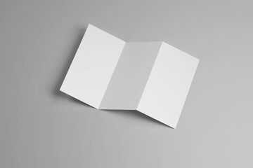 Blank Trifold Leaflet Mockup for Branding Design