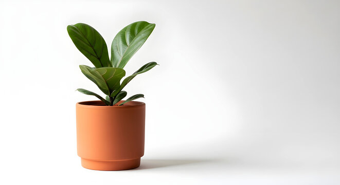 A minimalist composition of a single houseplant in a stylish pot.jpg