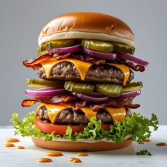 Mouthwatering Monster Burger & Pizza Compilation! ASMR Eating & Cheesy Food Heaven