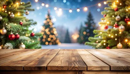 Christmas celebration with festive decorations winter wonderland image of holiday atmosphere outdoor scenic view joyful spirit