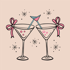 Cute pastel milk bottles with bows, stars, and hearts — kawaii aesthetic, flat illustration style, soft pastel colors, clean outlines, minimal background