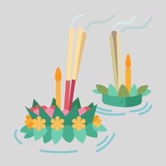 birthday candles and flowers