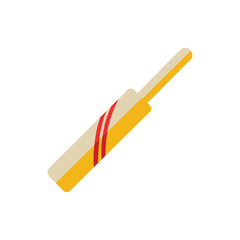 A clean and detailed cricket bat vector illustration isolated on a white background
