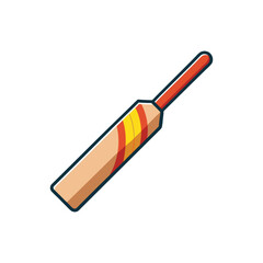 A clean and detailed cricket bat vector illustration isolated on a white background
