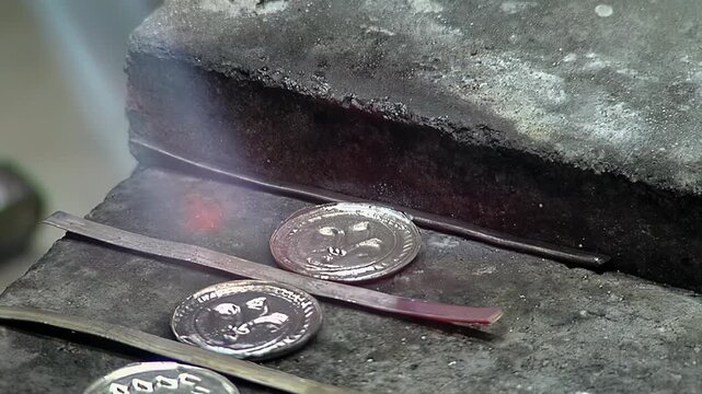 Heating Metal Medallions for Traditional Mate Gourd Craft, Handcrafted Process - 4K