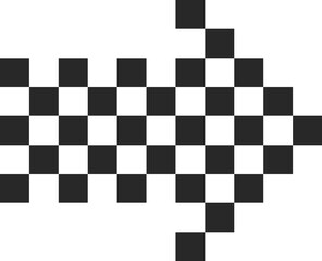 Obraz premium Pixel arrow Pixel art different directions 8 bit gaming console style sign. Interface icon