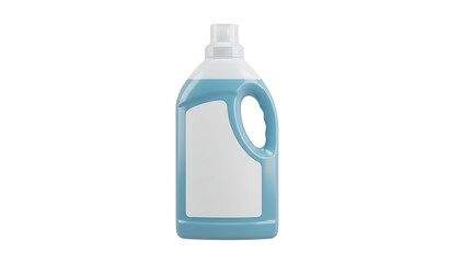Bottle Of Blue Liquid Detergent With Blank Label laundry