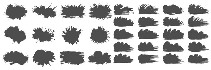 crayon drawn lines illustrator brush stroke set. splatter and dirty watercolor texture for social media. Ornament design. Straight line vector brush strokes. Black hand drawn stripes, smears.