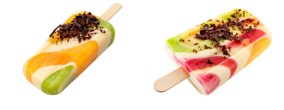 Chocolate-Crumbled Swirl Ice Pop PNG Cutout