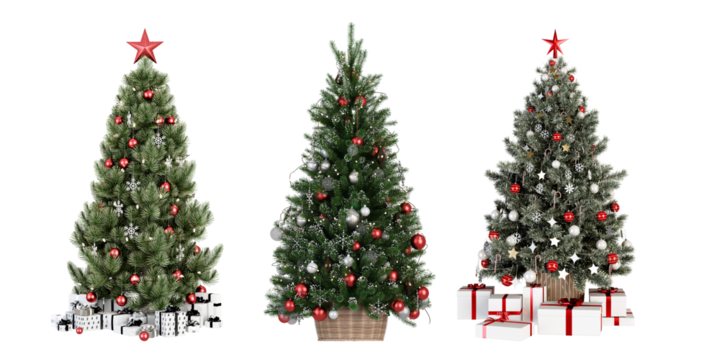 decorated christmas tree - Powered by Adobe