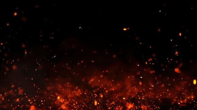 Abstract design with red sparks against dark background, suitable for motion themes, events, and powerful promotional materials.