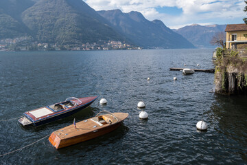 Two boats, Como Lake, Italy