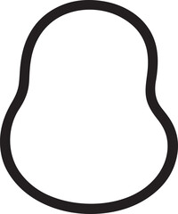 Organic floating blob form with rounded silhouette, bold vector, isolated for modern design.