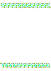 Obraz premium 花柄ボーダーのメモ用紙テンプレート素材