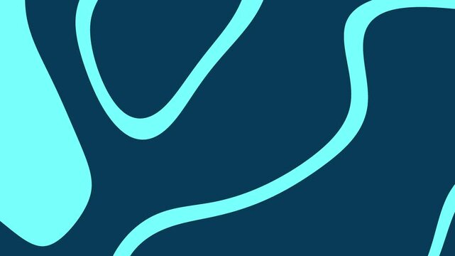 Navy blue abstract wallpaper with teal motioin shapes featuring liquid style fotage of captivating dark background. Ideal for modern interiors, graphic designs, tech concepts.