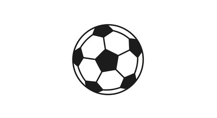 Obraz premium A blackandwhite soccer ball is depicted on a stark white background
