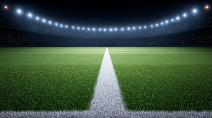 Soccer match under stadium lights football field night scene dynamic atmosphere captivating visuals for sport enthusiasts