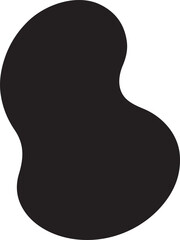 Abstract organic blob shape with rounded silhouette form, bold vector ideal for modern design.