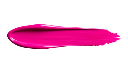 Fototapeta premium textured abstract magenta color paint stroke isolated on transparent background, png