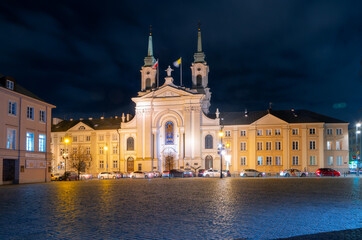 Obraz premium 2025-02-01; Evening streets of Warsaw, Poland