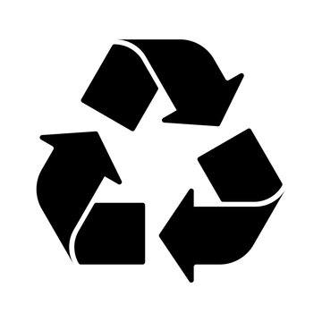 black recycle icon