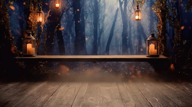 Horror-themed background with dark and wooden elements, designed for posters, games, and dramatic visuals.