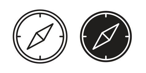 Compass icon in doodle and stroke style. © jota