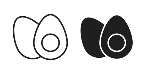 Egg icon in doodle and stroke style.