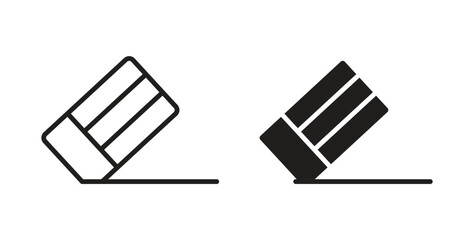 Eraser icon in doodle and stroke style.