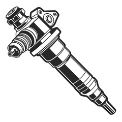 A detailed illustration of a fuel injector, , showcasing its intricate design and essential role in engine performance and fuel efficiency