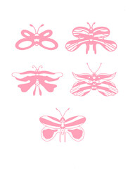 Butterfly Clip Art Pink