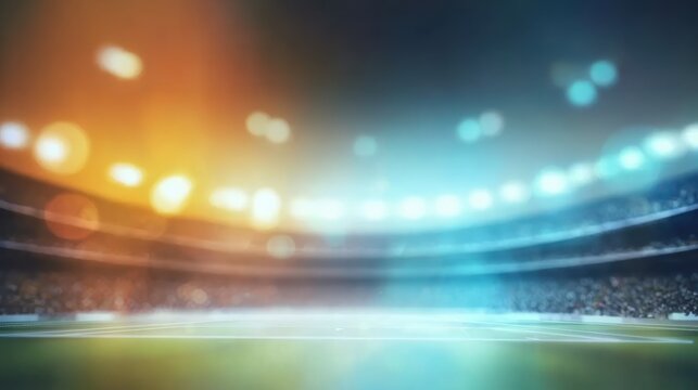 Stadium background at night with lighting effects, suitable for sports themes, websites, and creative content.