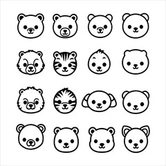 High Quality Scalable Animal Icon Vector Set, Featuring Vibrant Wildlife Elements in a Flat Design.