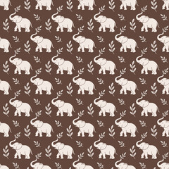 white elephant seamless pattern vector design, elegant white elephant artwork for fabric and wallpaper, modern white elephant background for decoration and textile prints.