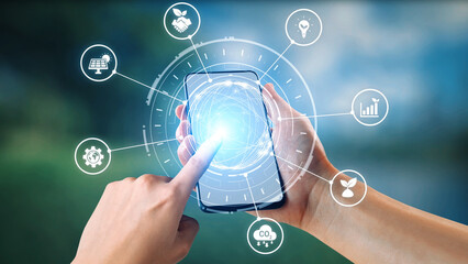 ESG icons show environmental impact, social responsibility, and corporate governance. ESG drives sustainability, ESG investment, ESG reporting, and business growth. Gist