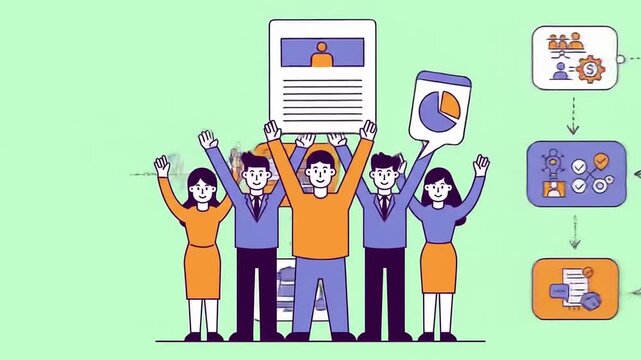 Workflow diagram illustrating a digital process involving user interaction, data management, and outcomes