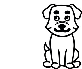 vector illustration of a dog