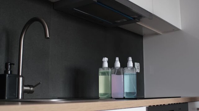 Presentation of apartment cleaning products