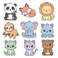 Cute Animal Clipart Set