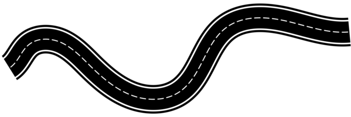 Winding Road Vector Illustration – Curvy Highway Path Graphic