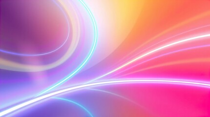 Abstract colorful flowing light design with bright and vibrant color palette
