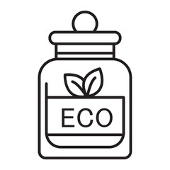 Eco bottle icon